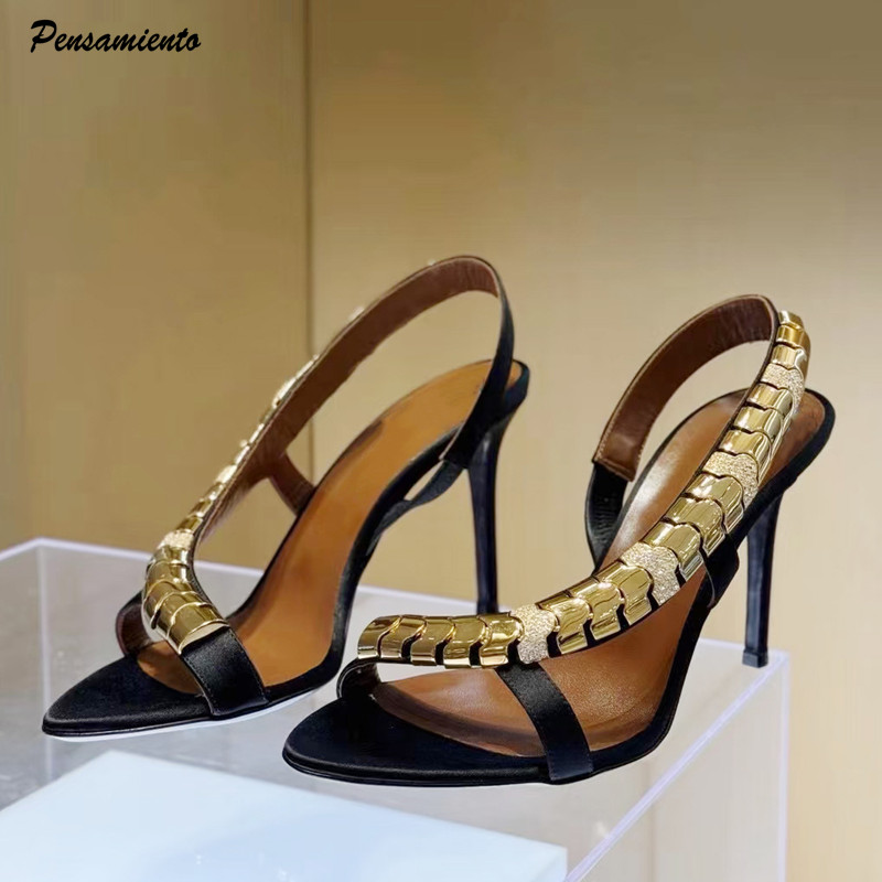 Wedding Fx - Luxe strass-pailletten satijnen dames gladiatorsandalen mode