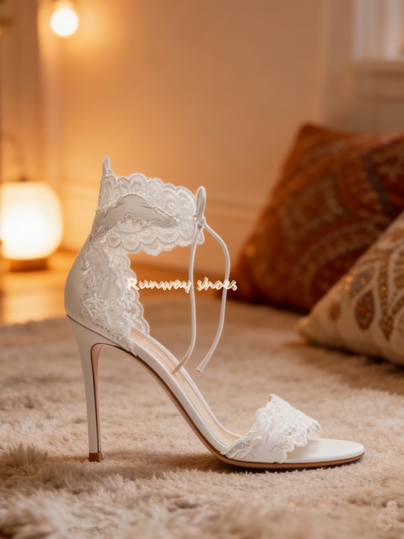 Wedding Fx - Kantstof Kant Enkelband met enkele gesp