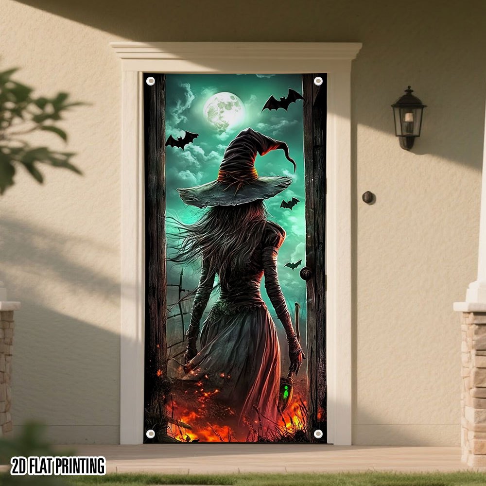 Wedding Power Supply - 2D platte Halloween-heks bezoekt Halloween. Geen