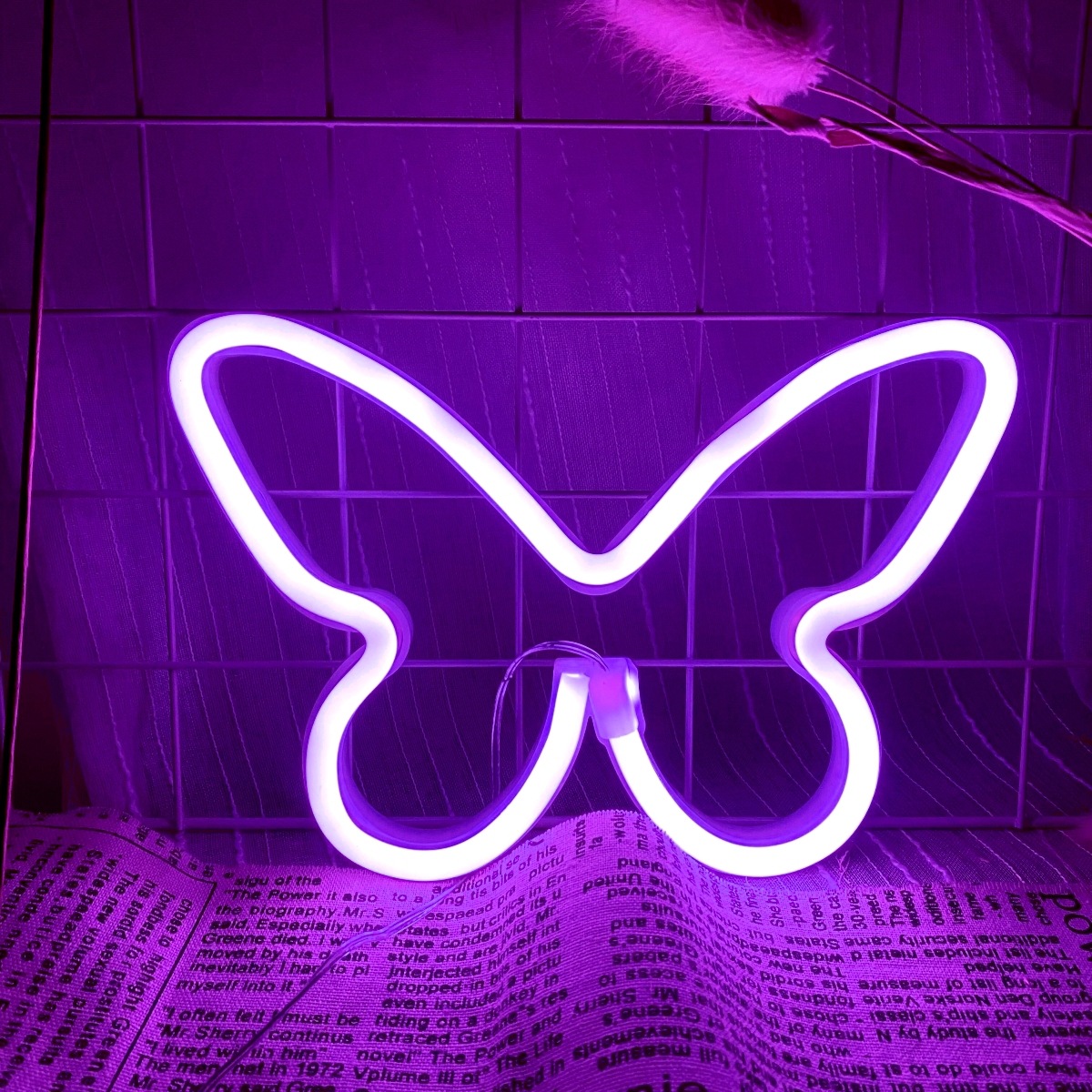 Wedding Power Supply - LED-vlinder-neonlichten, USB- of batterijaangedreven wanddecoratie voor