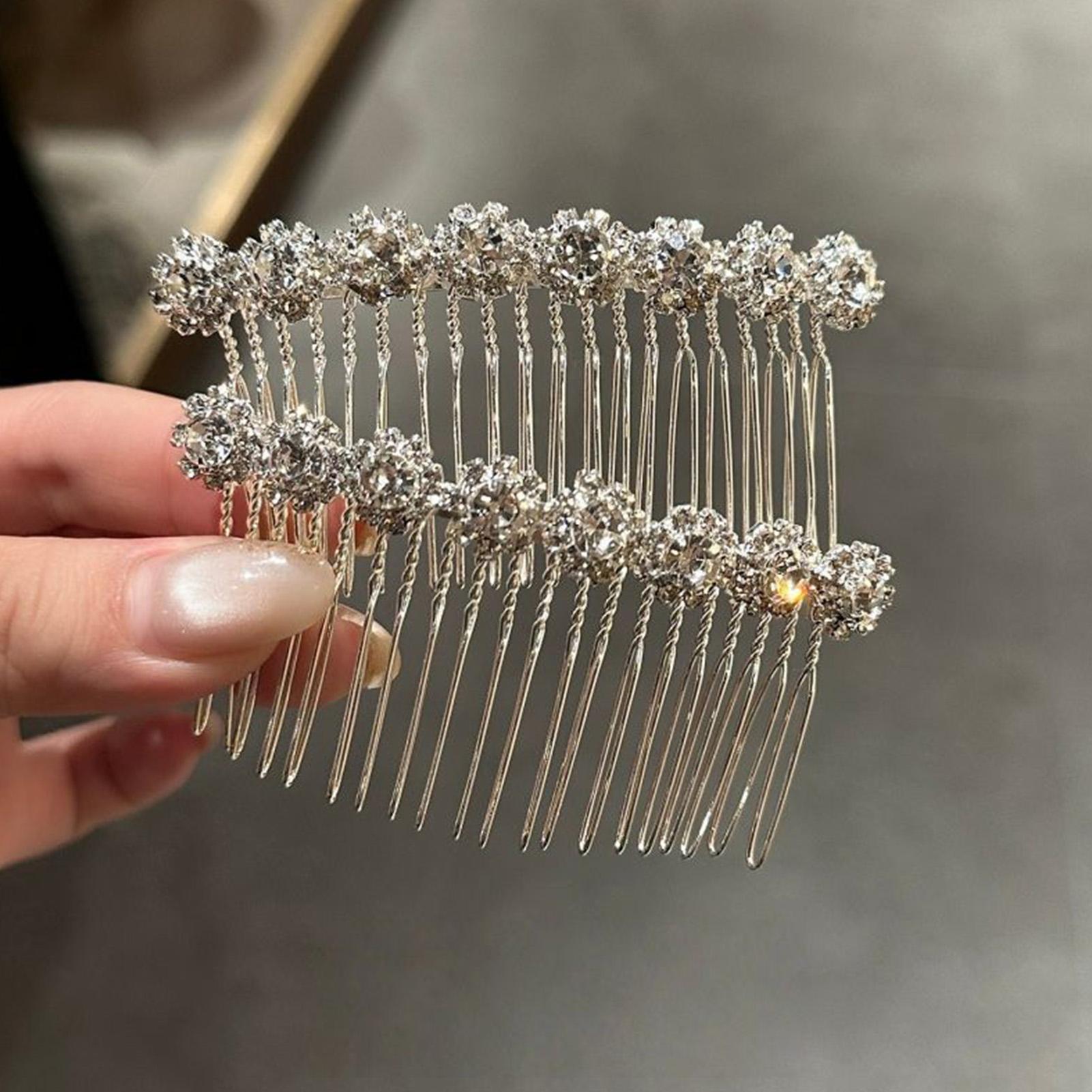 Wedding Decoration Supply - Minimalistische strass bloem haarkammen voor bruid