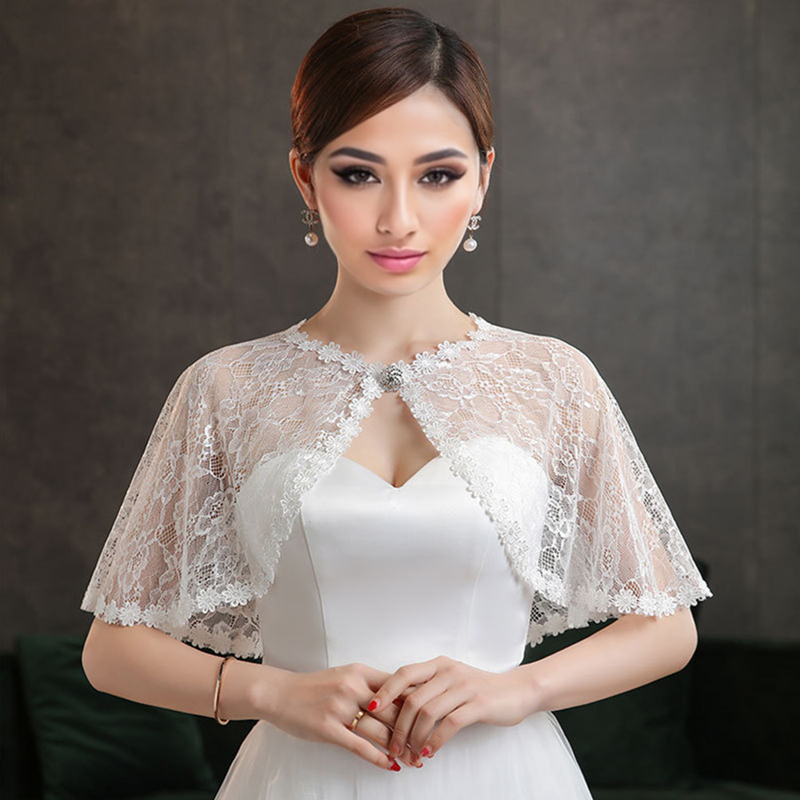 Wedding Dress Supply - Bruiloft Bruids Bloemen Kant Schouder Wrap