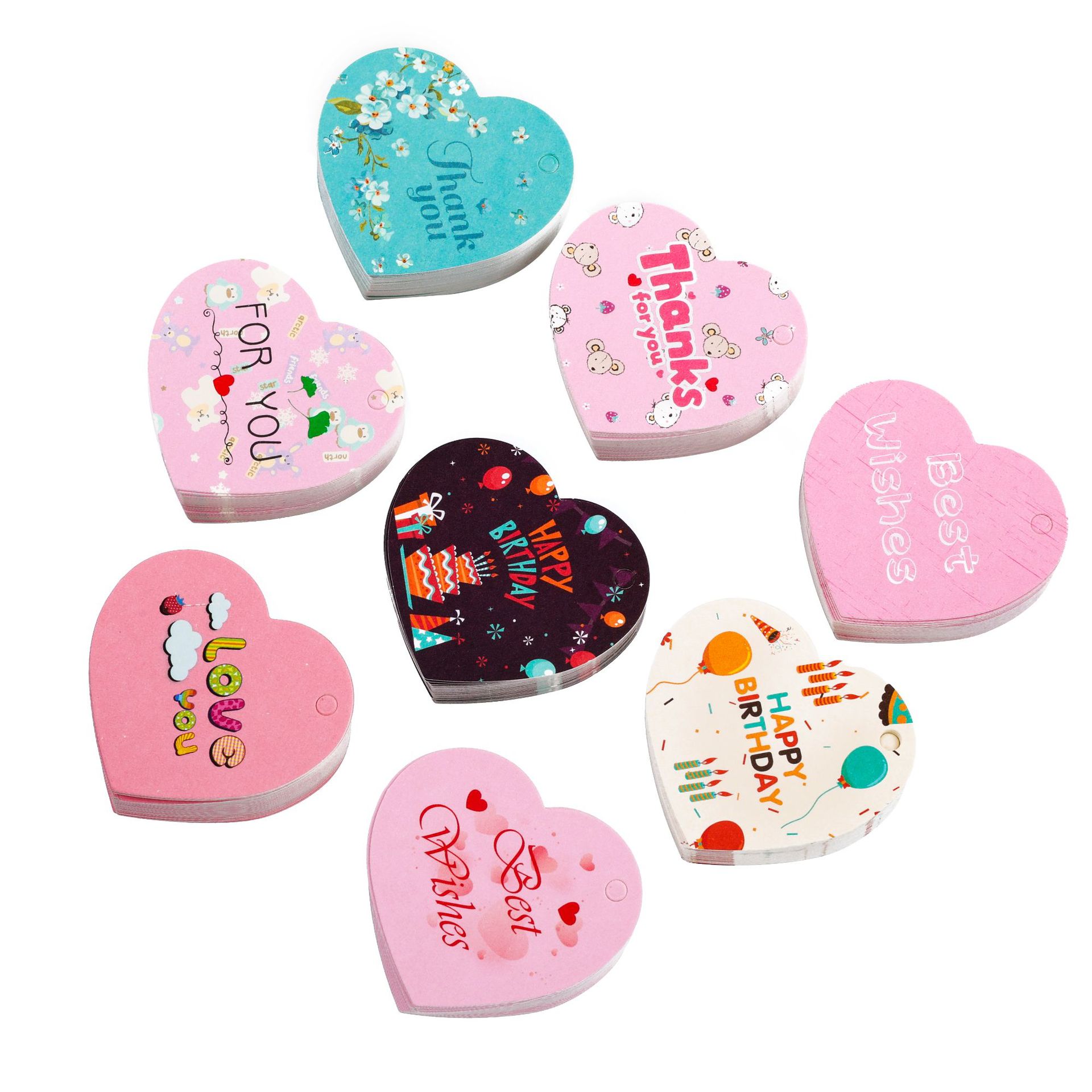 Wedding Decoration Supply - 100 stuks Bedankkaartjes Hartvormige Liefdeszakjes Hangtags