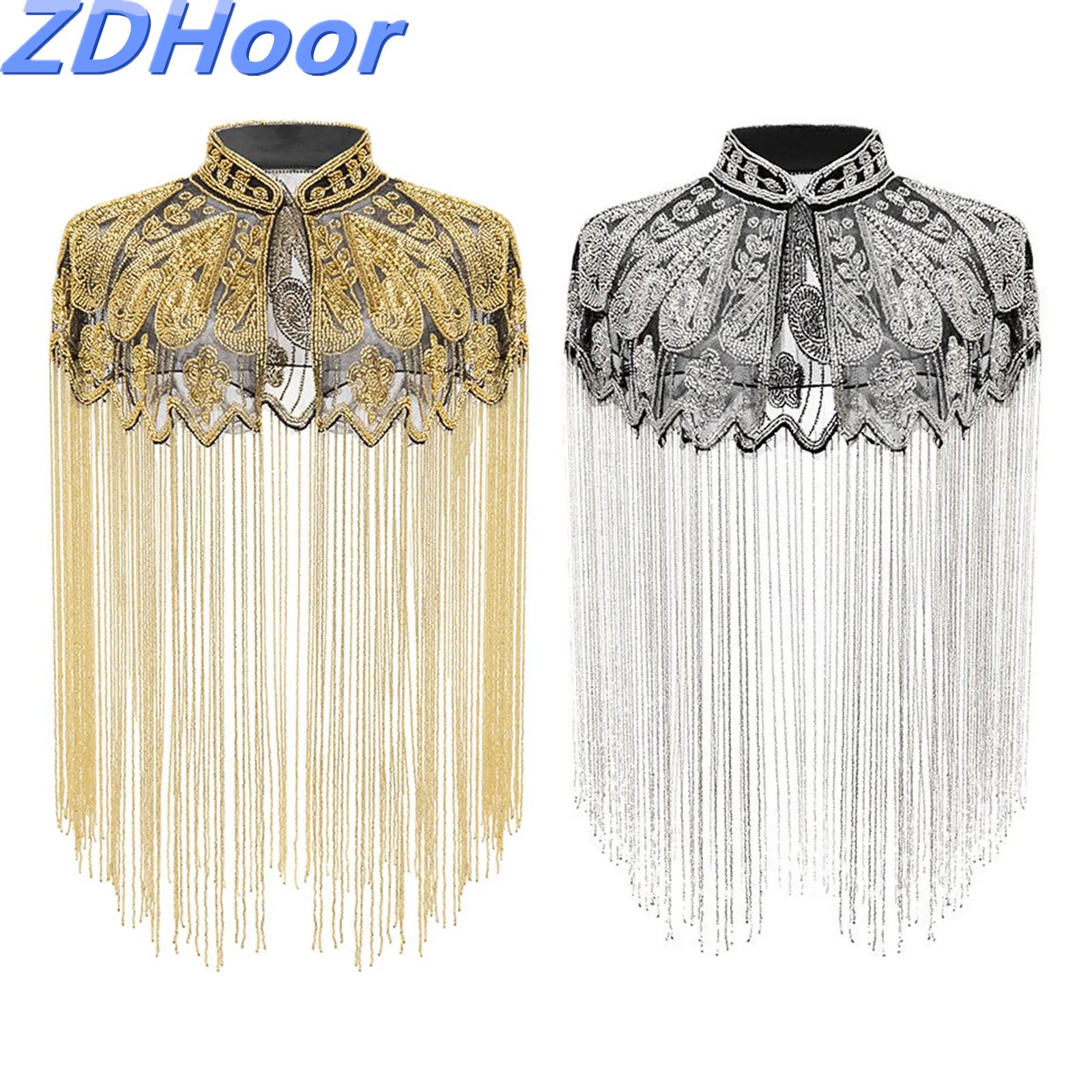 Wedding Dress Supply - Pailletten Kralen Avond Cape Vrouwen Omzoomd
