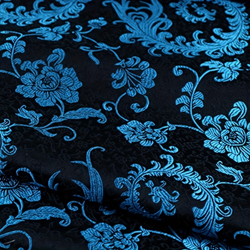 Wedding Decoration Supply - 3D Blue Phoenix Tail brokaatstof —