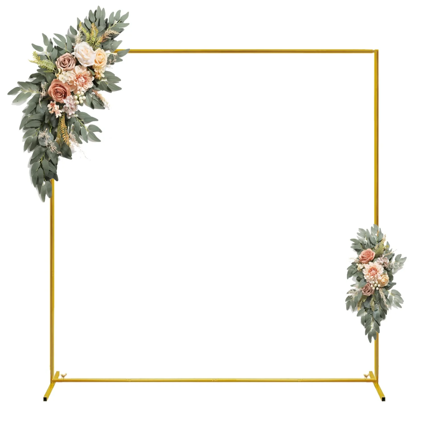 Confetti Balloon Set - Gouden Bruiloft Bogen Vierkante Achtergrond Stand