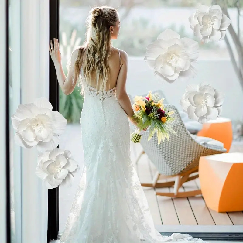 5 pakjes witte papieren bloeme - Wedding Power Supply recensie en prijs
