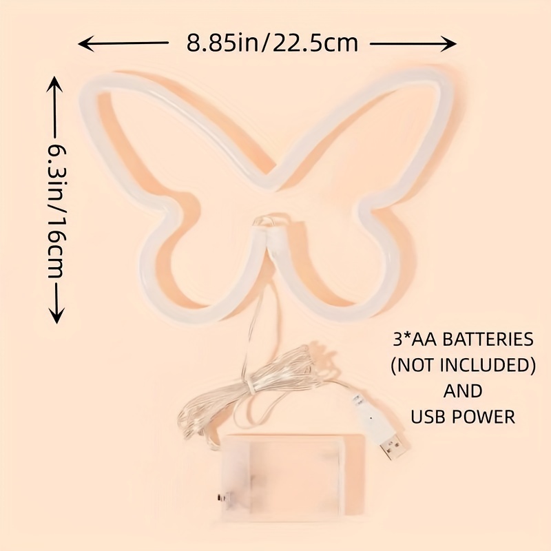 LED-vlinder-neonlichten, USB-  - Wedding Power Supply recensie en prijs