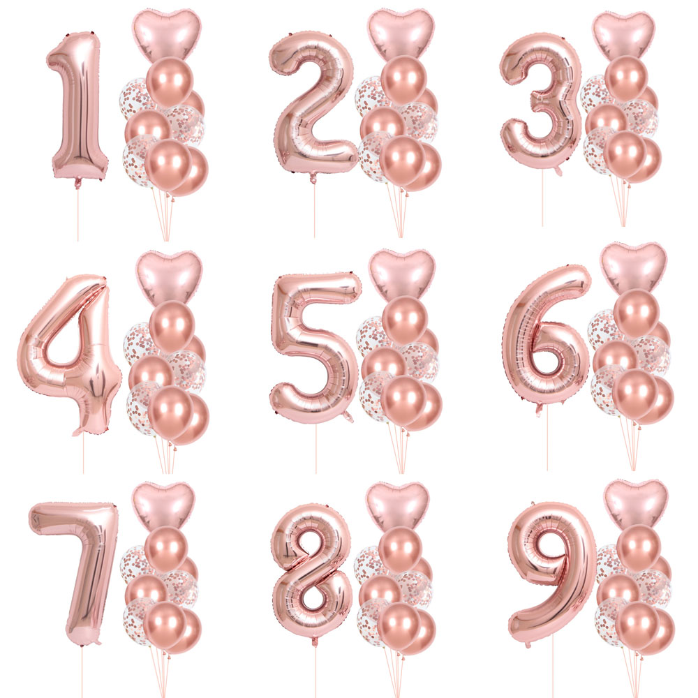 40 inch 0-9 Rose Gold Nummer B - Wedding Ceremony Supply recensie en prijs