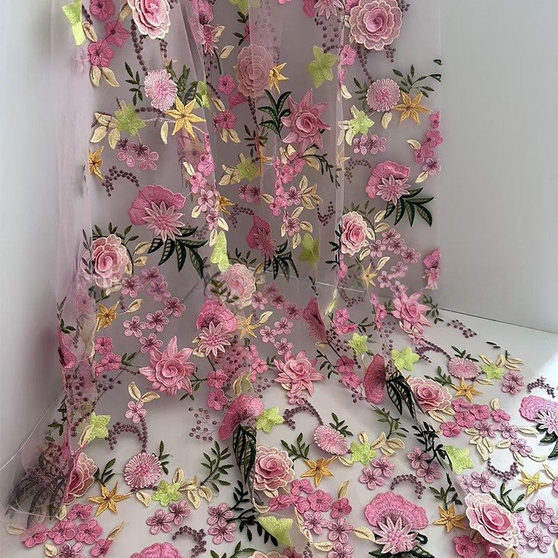 90x130cm 3D Bloemig Geborduurd - Wedding Dress Supply recensie en prijs