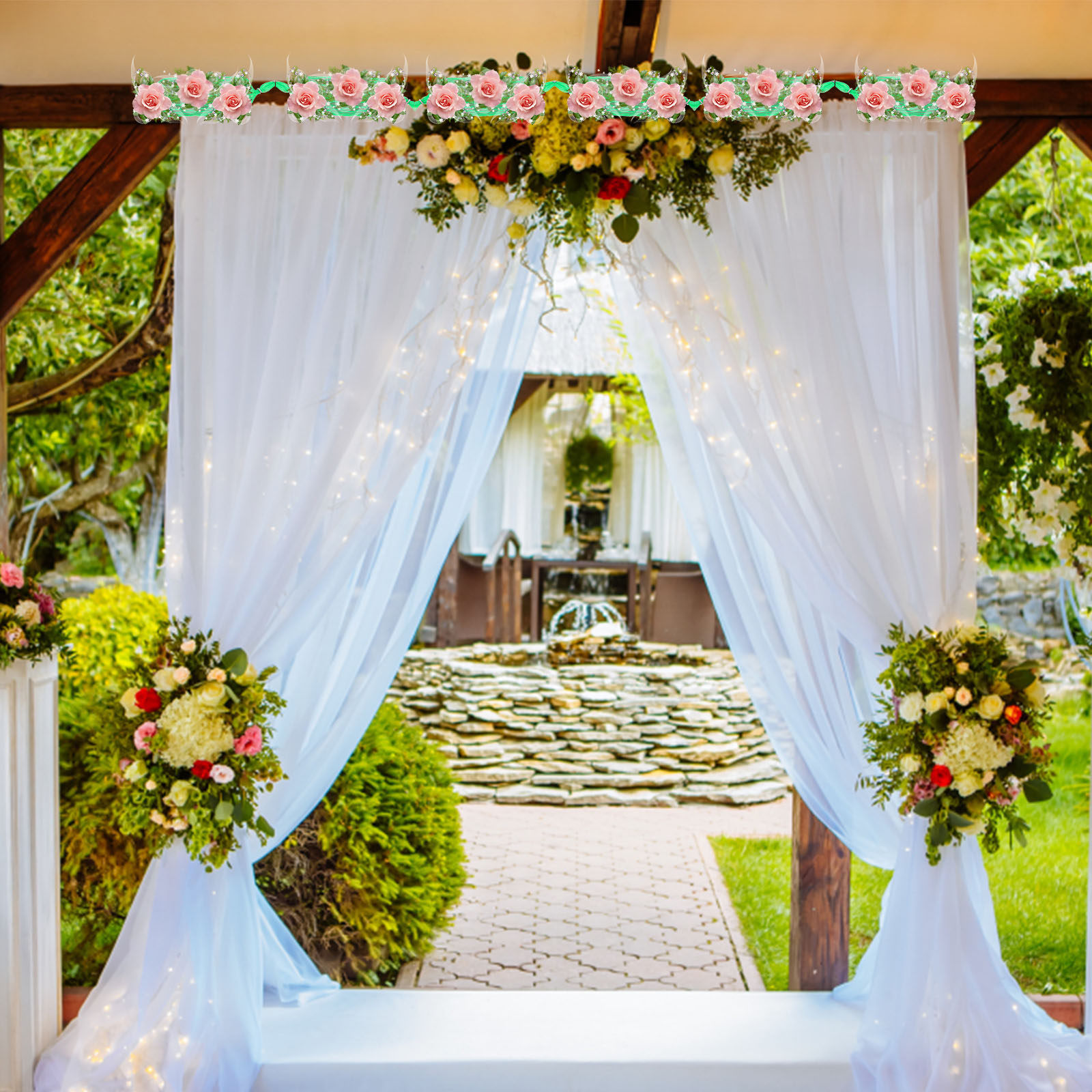 1Set Bloemenschuim Guirlande W - Wedding Decoration Supply recensie en prijs