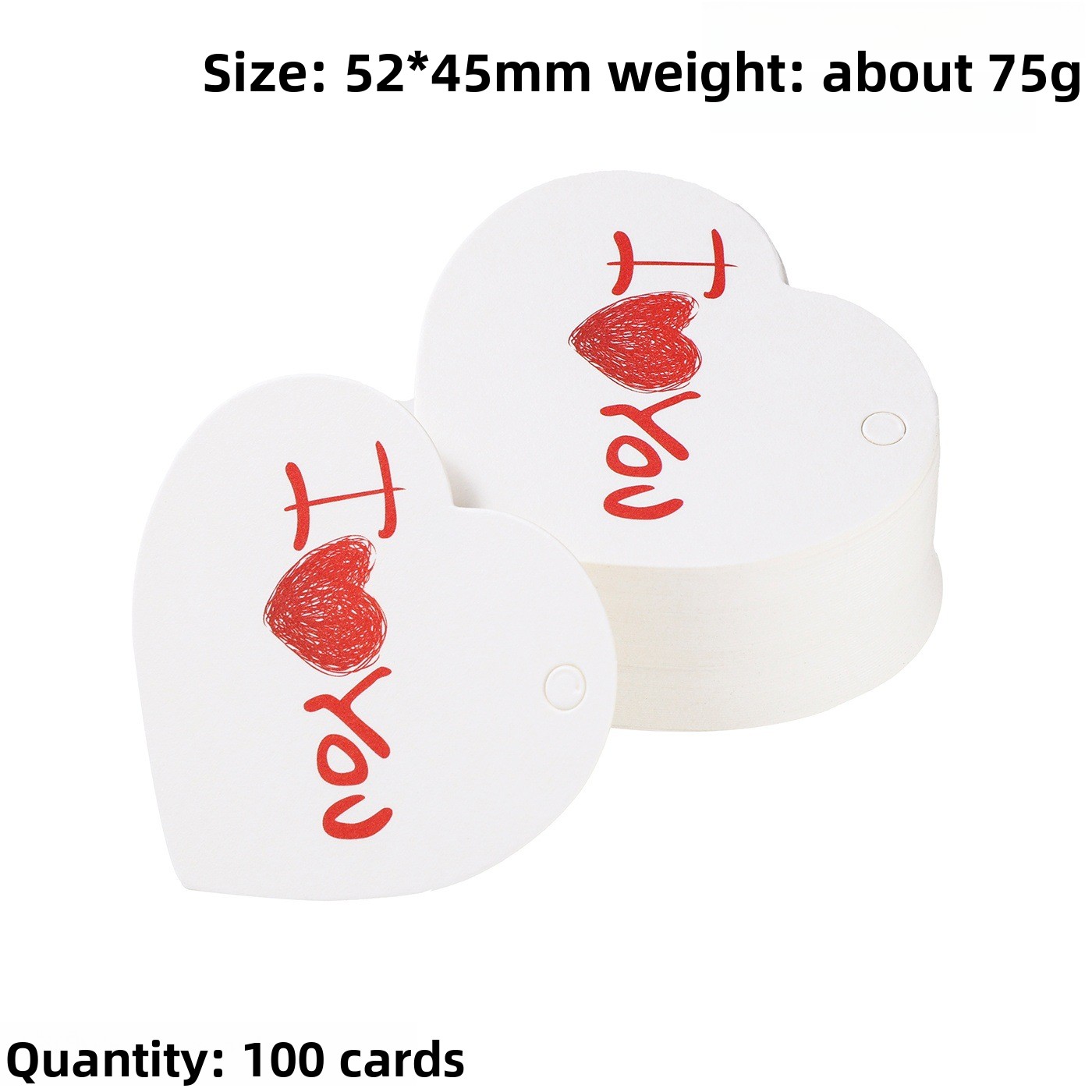 100 stuks Bedankkaartjes Hartv - Wedding Decoration Supply recensie en prijs